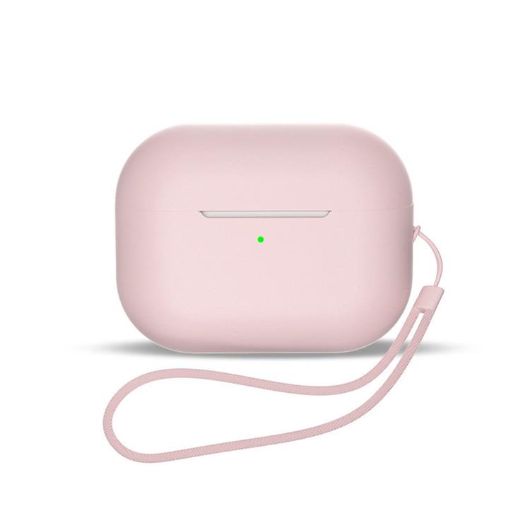 OEM AirPods 1/2 Skal Silikon med Handledsrem - Rosa