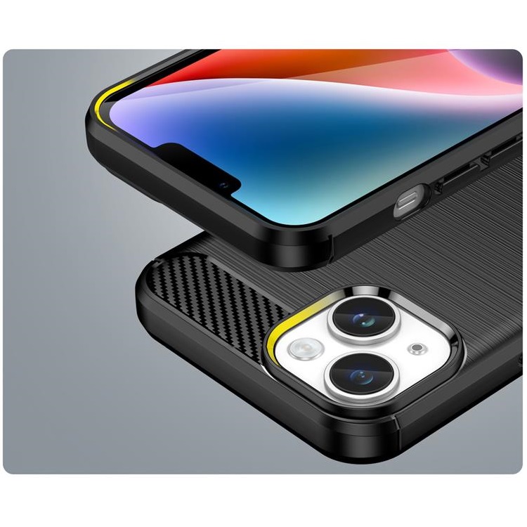 OEM Mobilskal till iPhone 15 Carbon Flexible - Svart