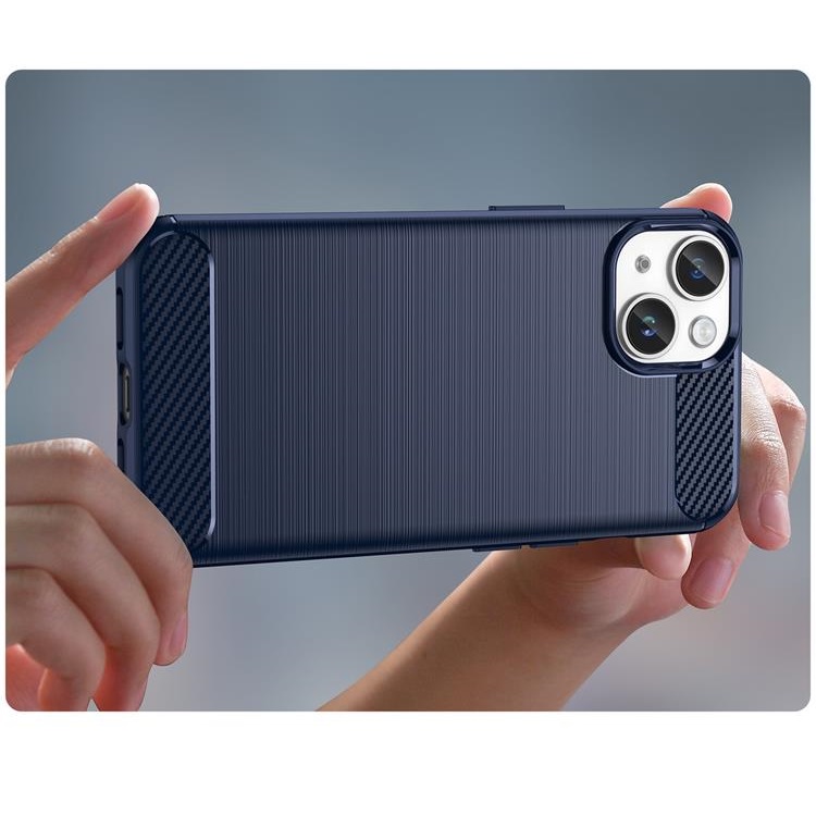 OEM Mobilskal till iPhone 15 Plus Carbon Flexible - Blå