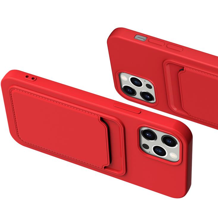 OEM Mobilskal till iPhone 15 Pro Max Korthållare Silikon - Orange