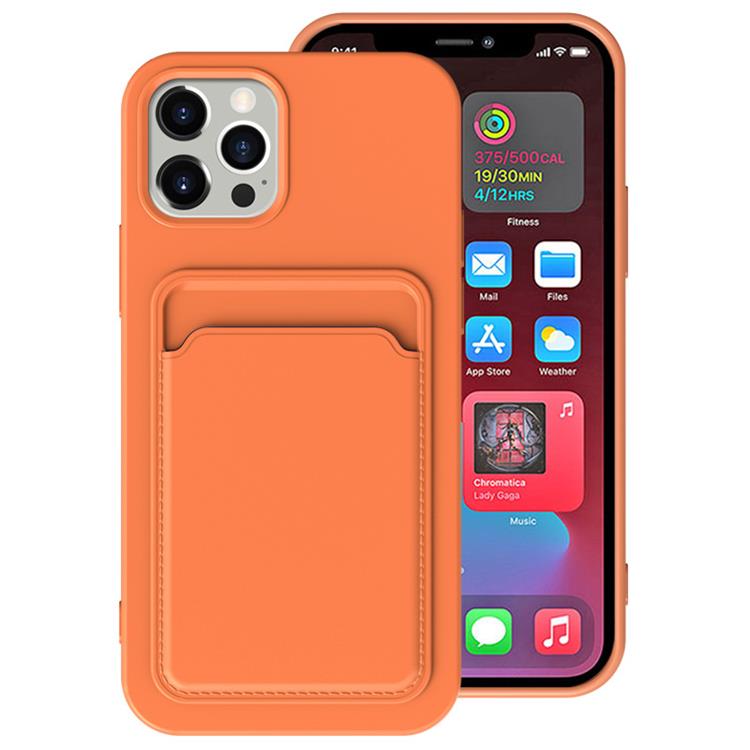 OEM Mobilskal till iPhone 15 Pro Max Korthållare Silikon - Orange