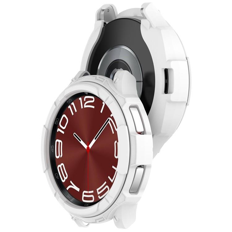 OEM Galaxy Watch 6 Classic (47mm) Skal TPU med Bezel Ring - Vit