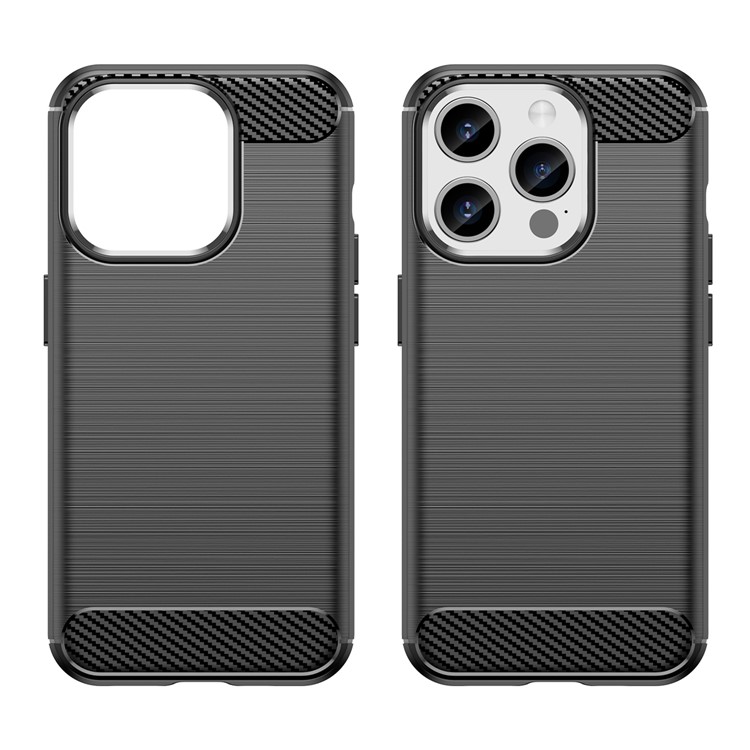 OEM Mobilskal till iPhone 15 Pro Max Carbon Fiber Brushed - Svart