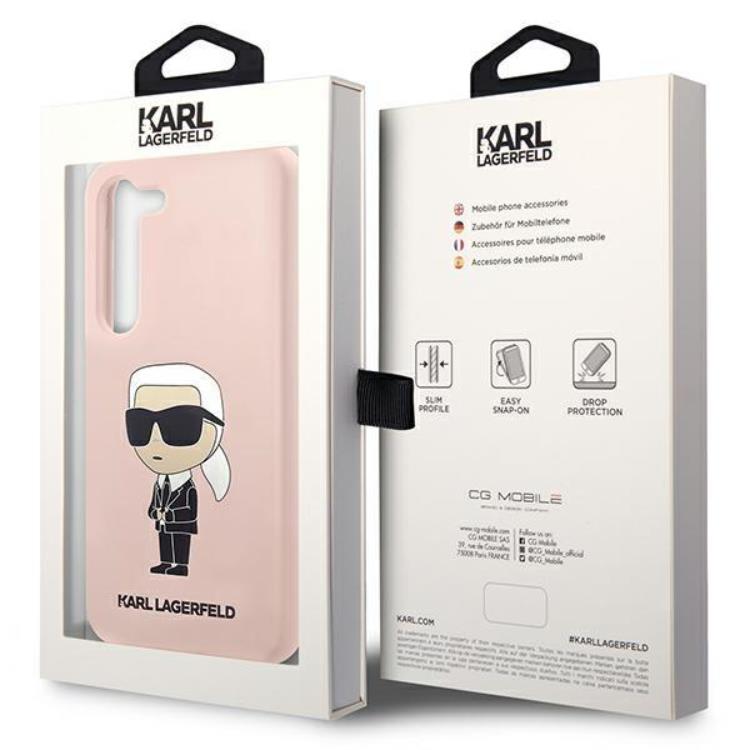 KARL LAGERFELD Karl Lagerfeld Mobilskal till Galaxy S23 Plus Silikon Ikonik - Rosa