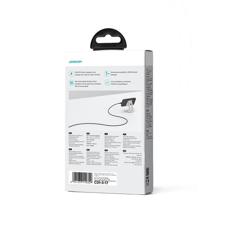 Joyroom Joyroom USB-C till Lightning kabel 1m PD 30W - Svart