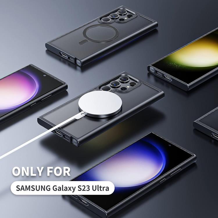 UTGATT BOOM Mobilskal till Galaxy S23 Ultra Magsafe Shockproof - Svart