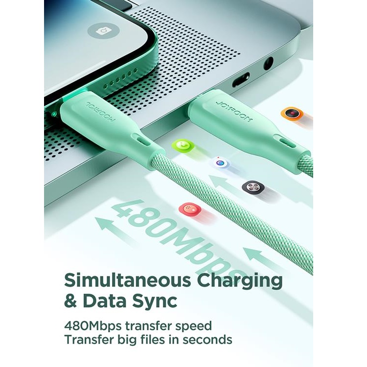 Joyroom Joyroom USB-C till USB-C kabel 1m PD 60W - Lila