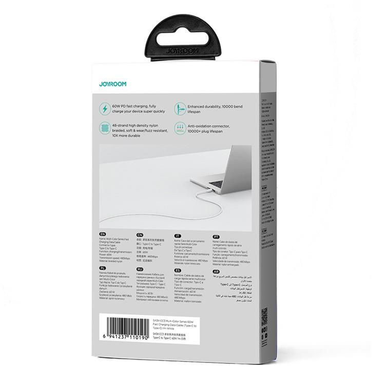 Joyroom Joyroom USB-C till USB-C kabel 1m PD 60W - Lila