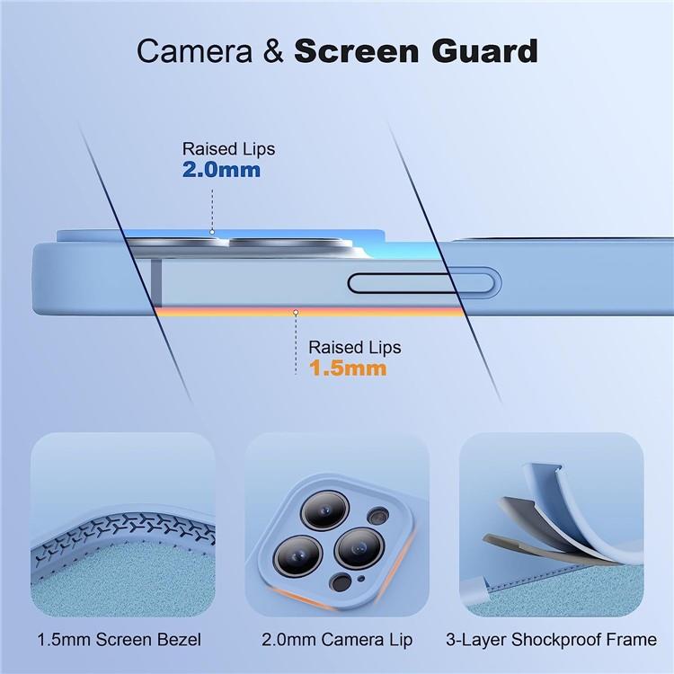 OEM Mobilskal till iPhone 14 Pro Max Magsafe Liquid Silikon - Ljusblå