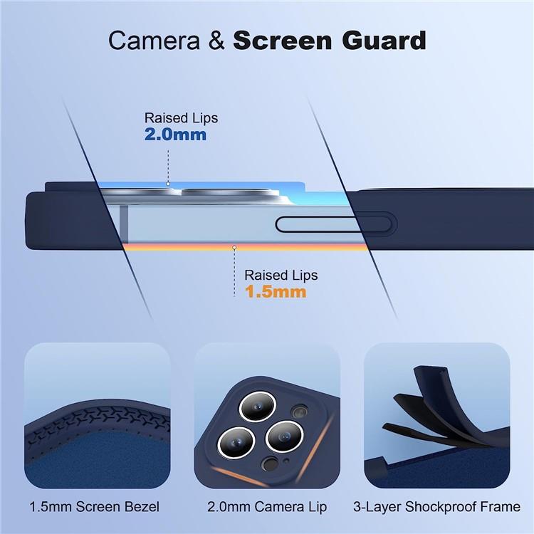 A-One Brand Mobilskal till iPhone 14 Pro Magsafe Liquid Silikon - Marinblå