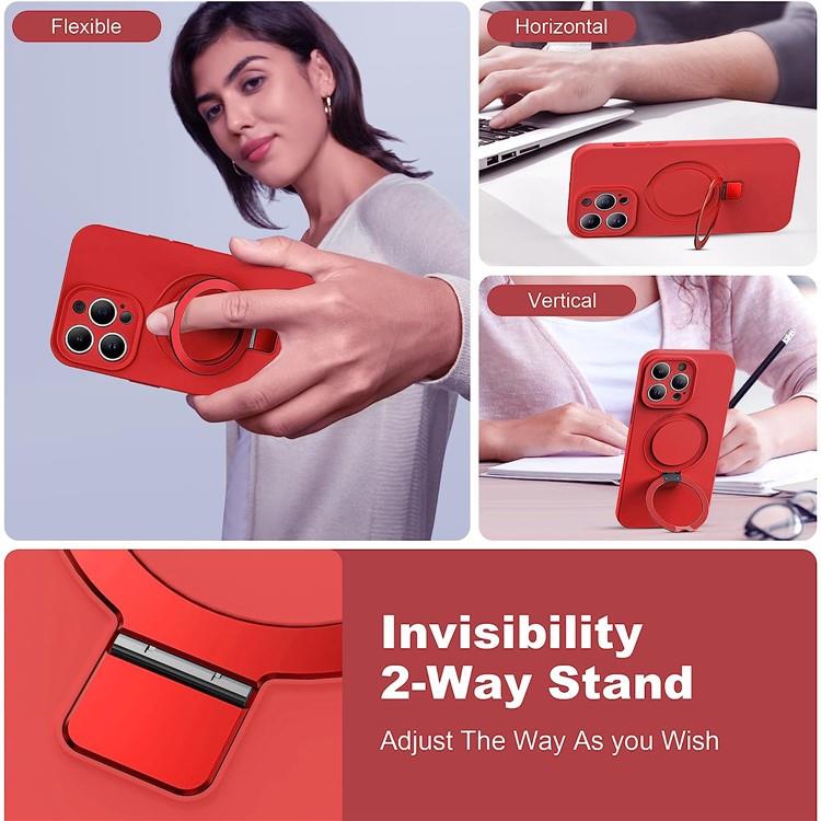 OEM Mobilskal till iPhone 14 Pro Magsafe Liquid Silikon - Röd