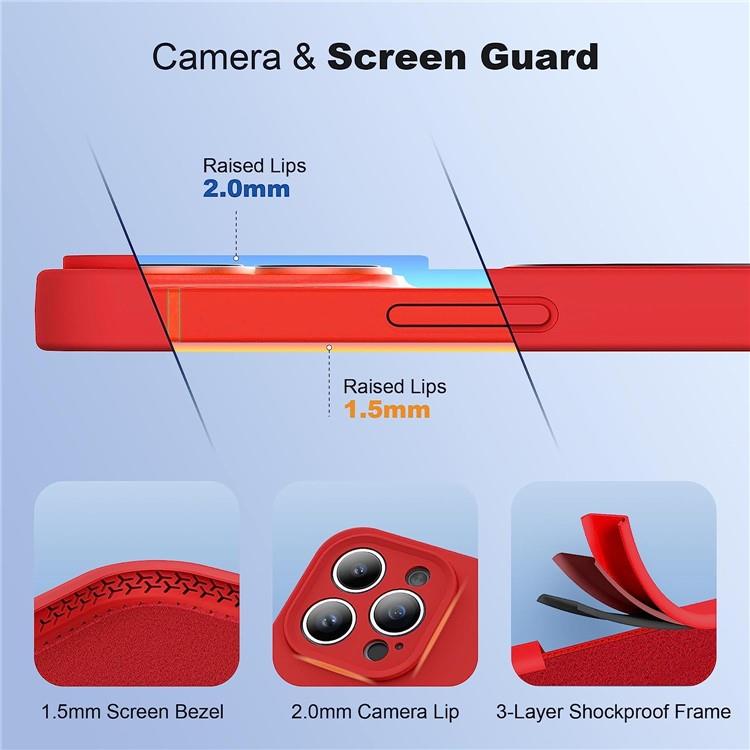 OEM Mobilskal till iPhone 14 Pro Magsafe Liquid Silikon - Röd