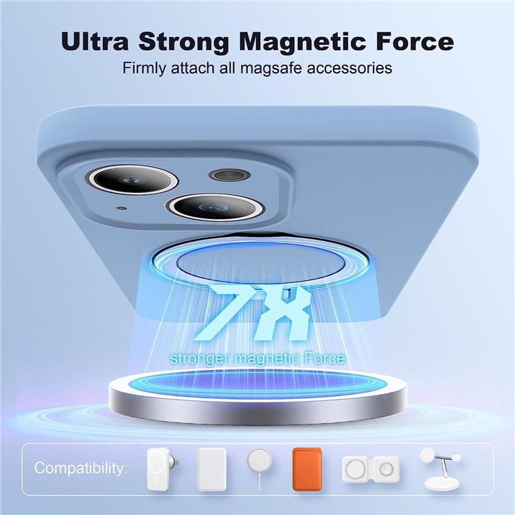 OEM Mobilskal till iPhone 14 Plus Magsafe Liquid Silikon - Ljusblå