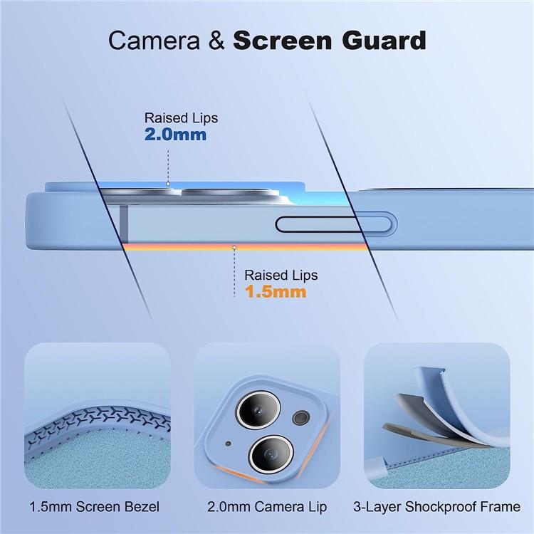 OEM Mobilskal till iPhone 14 Plus Magsafe Liquid Silikon - Ljusblå