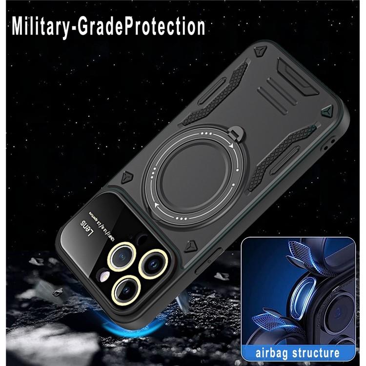 OEM Mobilskal till iPhone 15 Plus Magsafe Ringhållare Kickstand - Svart