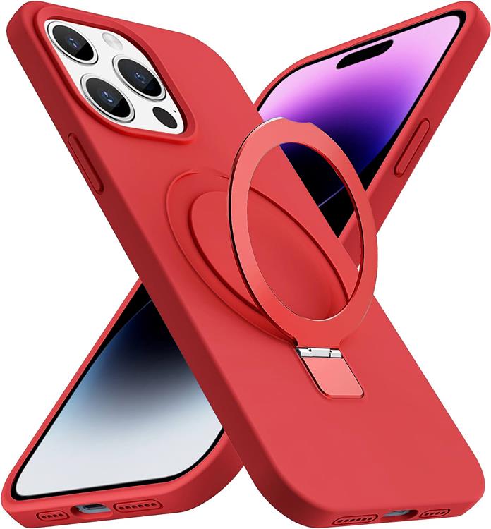 OEM Mobilskal till iPhone 15 Pro Magsafe Liquid Silikon - Röd