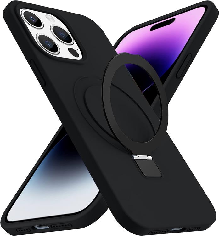 OEM Mobilskal till iPhone 15 Pro Max Magsafe Liquid Silikon - Svart