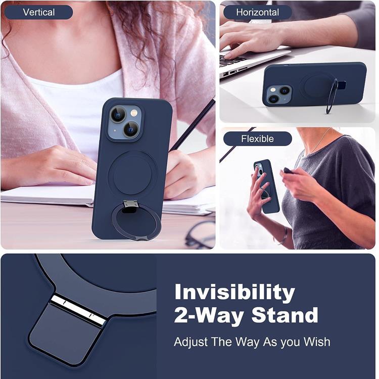 A-One Brand Mobilskal till iPhone 13 Magsafe Liquid Silikon - Marinblå