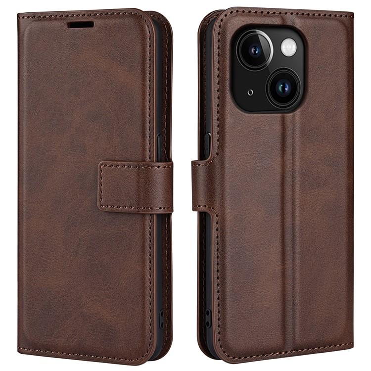 A-One Brand iPhone 15 Plus Plånboksfodral Calf Flip Folio - Brun