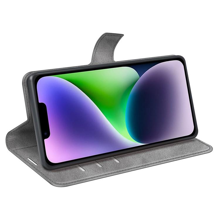 OEM iPhone 15 Plus Plånboksfodral Calf Flip Folio - Grå