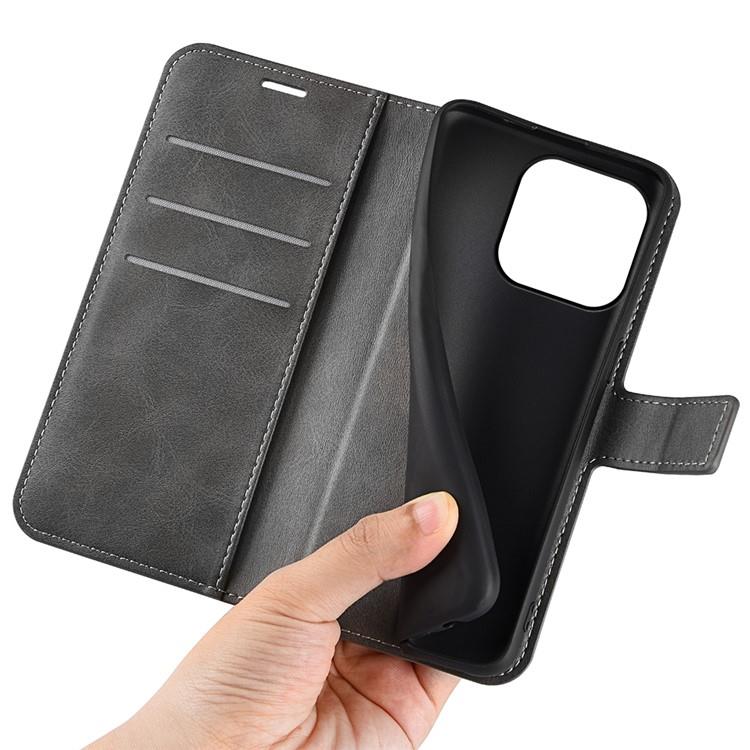 OEM iPhone 15 Plus Plånboksfodral Calf Flip Folio - Grå