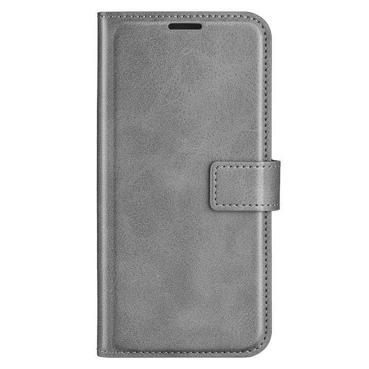 OEM iPhone 15 Plus Plånboksfodral Calf Flip Folio - Grå