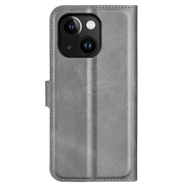 OEM iPhone 15 Plus Plånboksfodral Calf Flip Folio - Grå