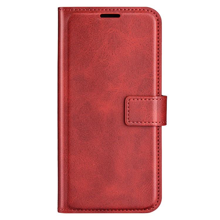 OEM iPhone 15 Pro Plånboksfodral Calf Flip Folio - Röd