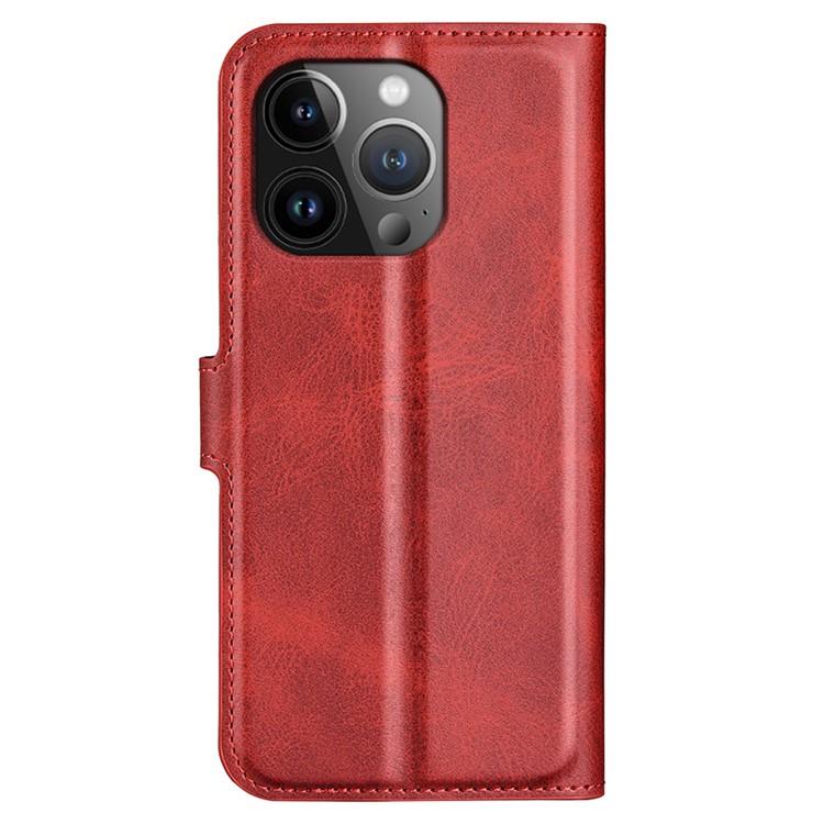 OEM iPhone 15 Pro Plånboksfodral Calf Flip Folio - Röd