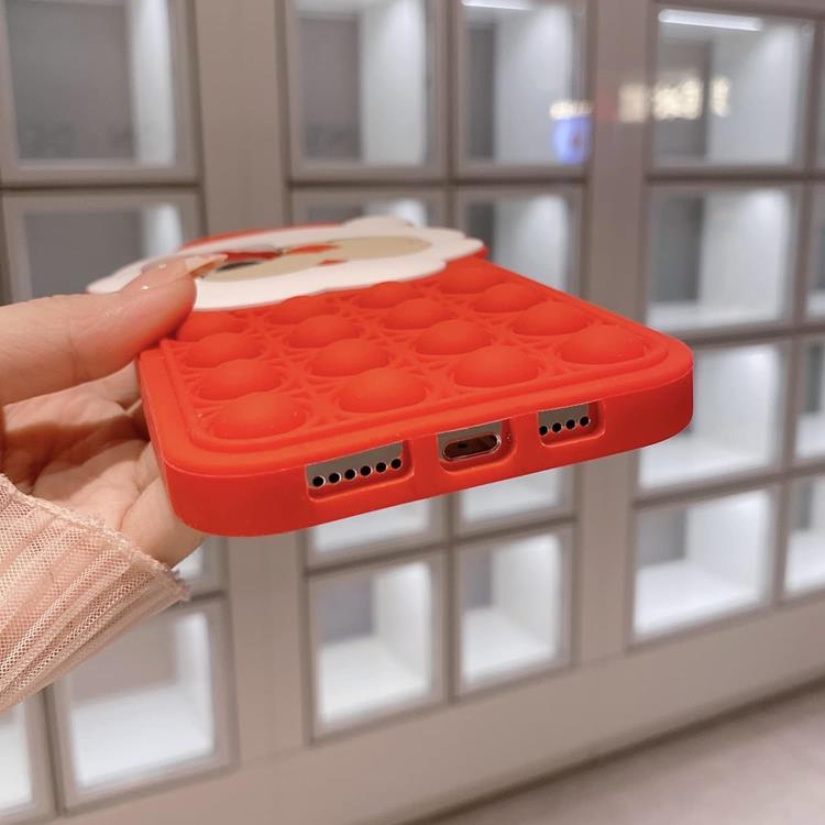 OEM Mobilskal till iPhone 13 Pro Max Silikon Santa Claus Pop It - Röd