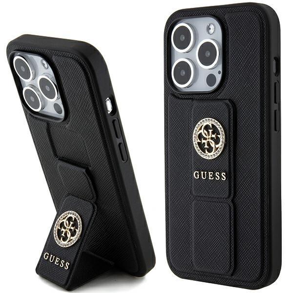 Guess Guess Mobilskal till iPhone 15 Pro Max Grip Stand Saffiano Strass