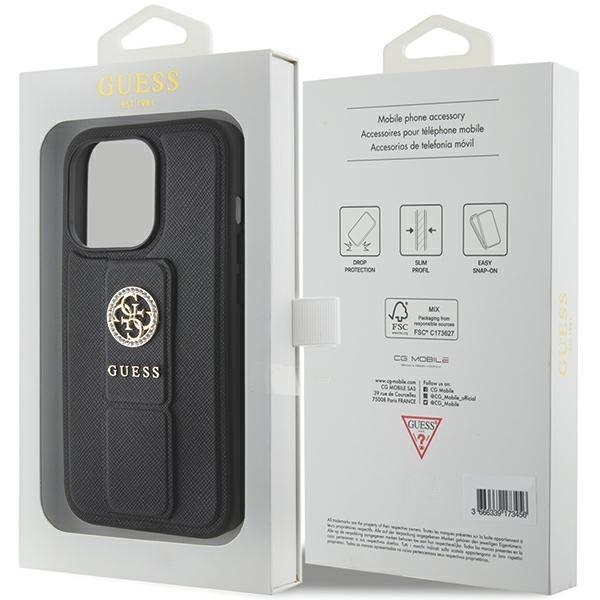 Guess Guess Mobilskal till iPhone 15 Pro Max Grip Stand Saffiano Strass
