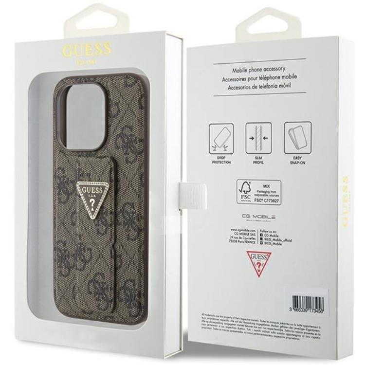Guess Guess Mobilskal till iPhone 15 Pro Max Grip Stand Triangle Strass