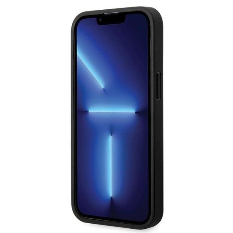 BMW BMW Mobilskal till iPhone 14 Pro Läder Diamond Pattern - Svart