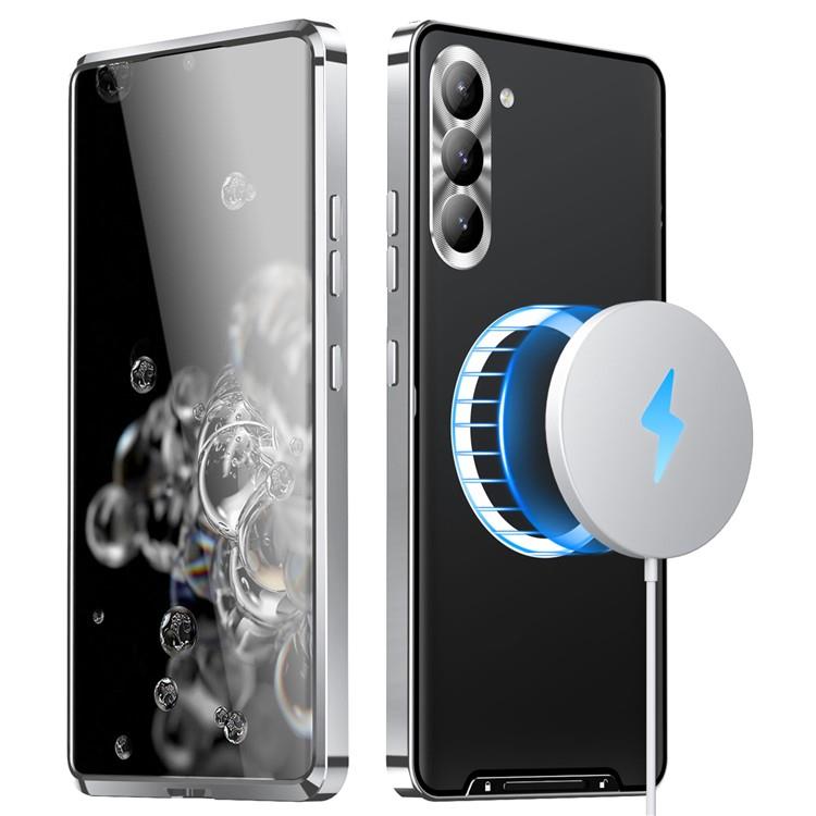 A-One Brand Mobilskal till Galaxy S24 MagSafe Metal Frame - Silver