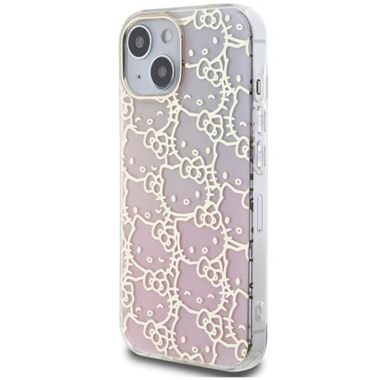 Hello Kitty Hello Kitty Mobilskal till iPhone 15 IML Gradient Electrop Crowded