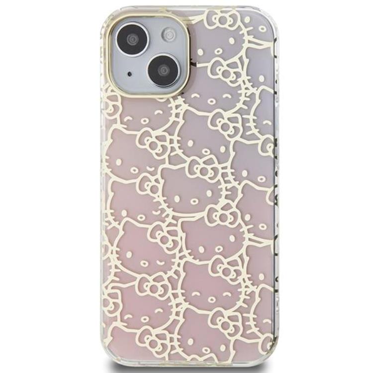 Hello Kitty Hello Kitty Mobilskal till iPhone 15 IML Gradient Electrop Crowded