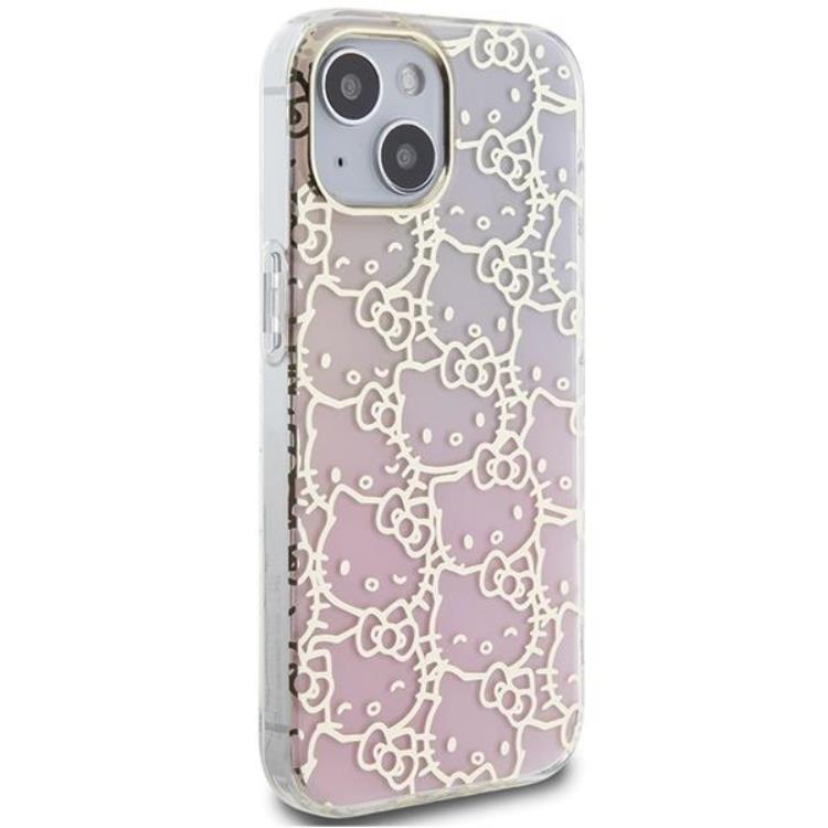 Hello Kitty Hello Kitty Mobilskal till iPhone 15 IML Gradient Electrop Crowded