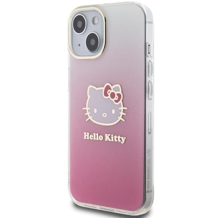 Hello Kitty Hello Kitty Mobilskal till iPhone 15 IML Gradient Electrop Kitty Head