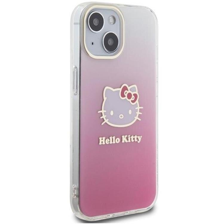 Hello Kitty Hello Kitty Mobilskal till iPhone 15 IML Gradient Electrop Kitty Head