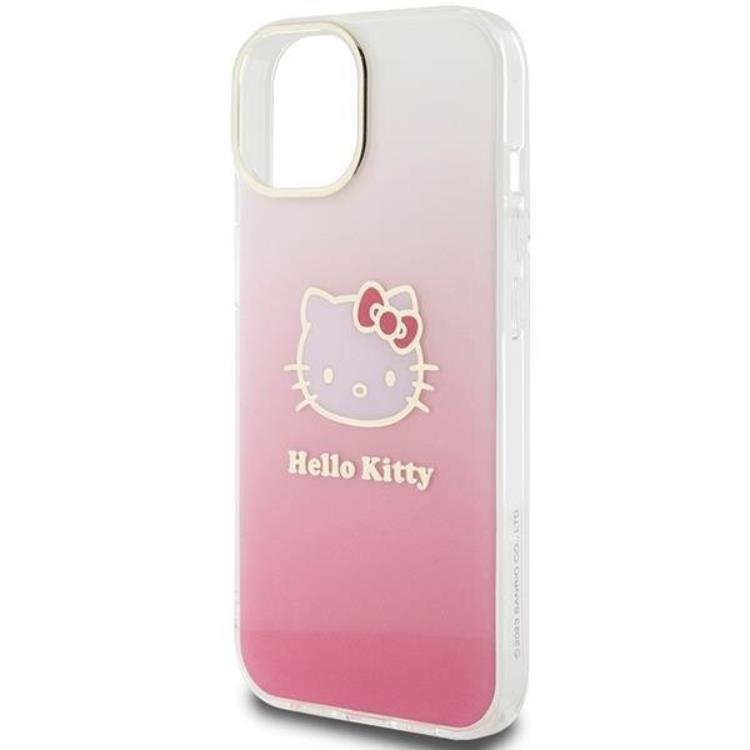 Hello Kitty Hello Kitty Mobilskal till iPhone 15 IML Gradient Electrop Kitty Head