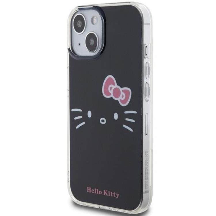 Hello Kitty Hello Kitty Mobilskal till iPhone 15 Hello Kitty IML Kitty Face - Svart
