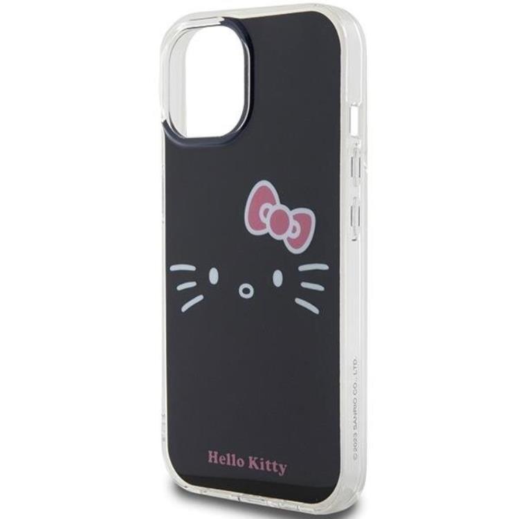 Hello Kitty Hello Kitty Mobilskal till iPhone 15 Hello Kitty IML Kitty Face - Svart