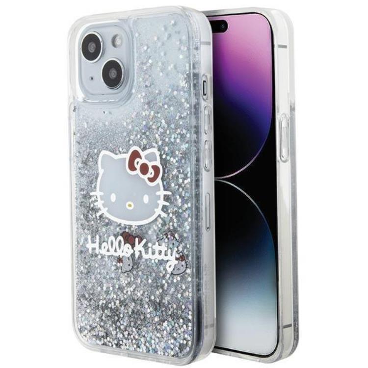 Hello Kitty Hello Kitty Mobilskal till iPhone 15 Liquid Glitter Charms