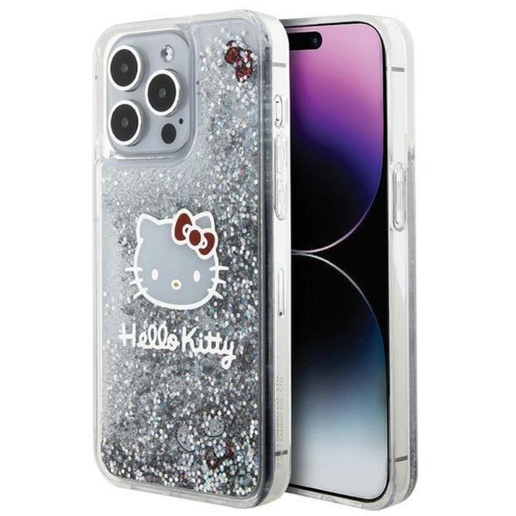 Hello Kitty Hello Kitty Mobilskal till iPhone 15 Pro Max Liquid Glitter Charms