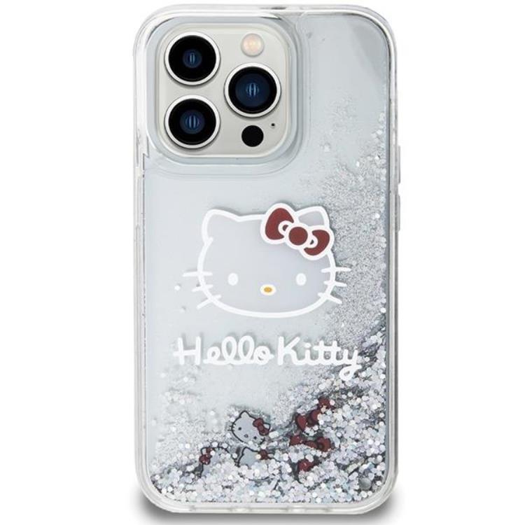 Hello Kitty Hello Kitty Mobilskal till iPhone 15 Pro Liquid Glitter Charms