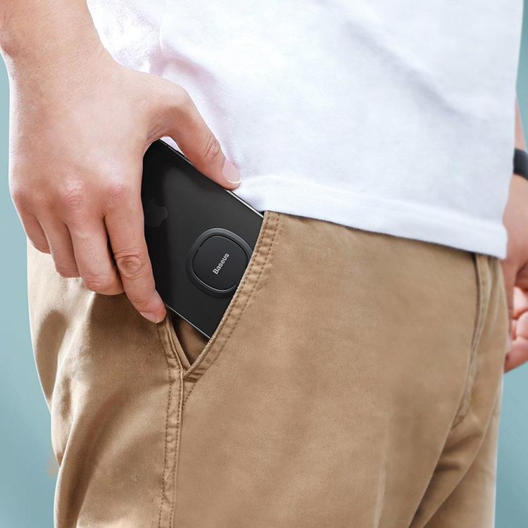 BASEUS Baseus Ringhållare Ultra-Thin Self-adhesive kickstand - Silver