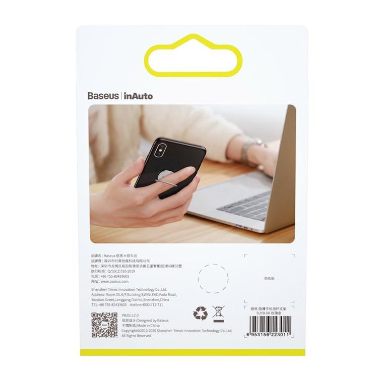 BASEUS Baseus Ringhållare Ultra-Thin Self-adhesive kickstand - Silver