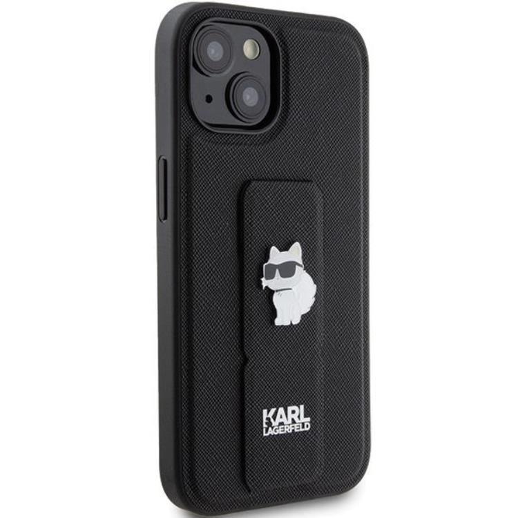 KARL LAGERFELD Karl Lagerfeld Mobilskal till iPhone 15 Gripstand Saffiano Choupette Pins