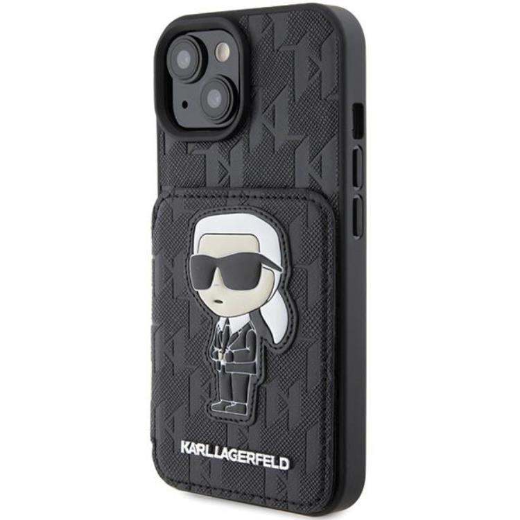 KARL LAGERFELD Karl Lagerfeld Mobilskal till iPhone 15 Korthållare Monogram Ikonik